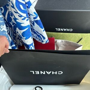 CHANEL Black Shopping Bag including Box